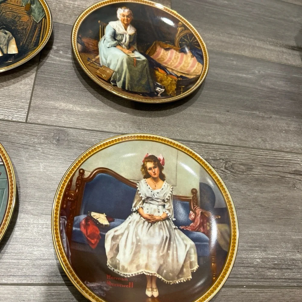 Norman Rockwell Lot of 8 Plates - Picture 5 of 15